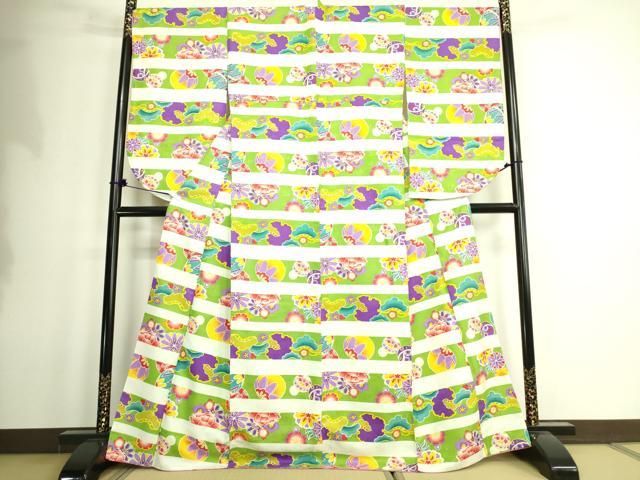 平和屋着物○豪華振袖 舞花地紋 天鵞絨色 やまと誂製 正絹 逸品