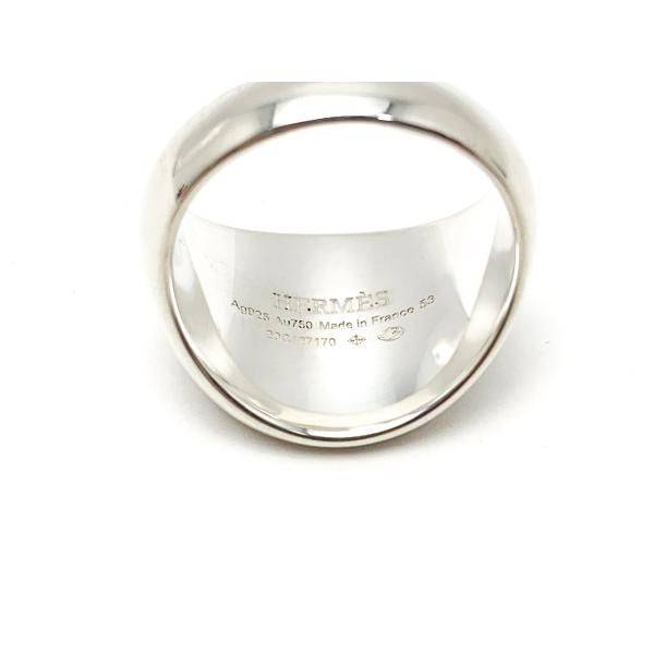 HERMES エルメス SV925 750 シルバー 18金 エクスリブリス