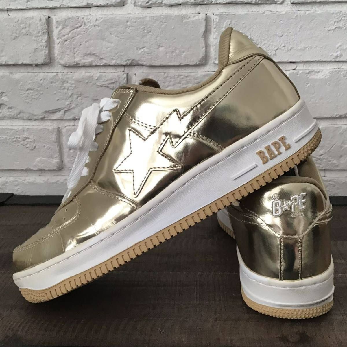 Gold foil BAPESTA スニーカー 27.5cm US9.5 a bathing ape ゴールド