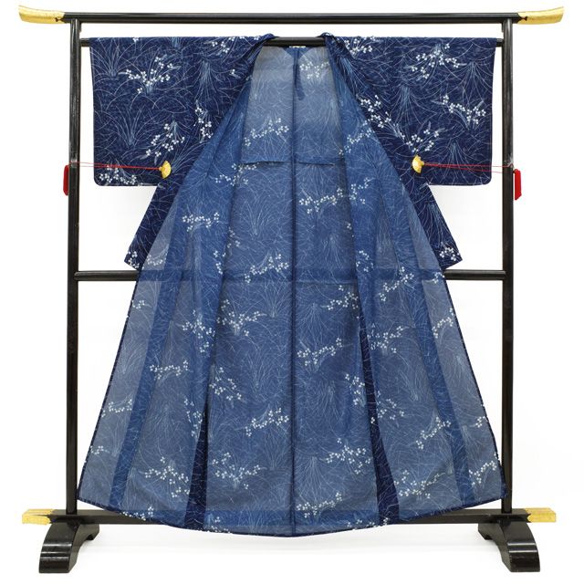 平和屋着物□極上 夏物 色無地 絽 薄青色 反端付き 逸品 未