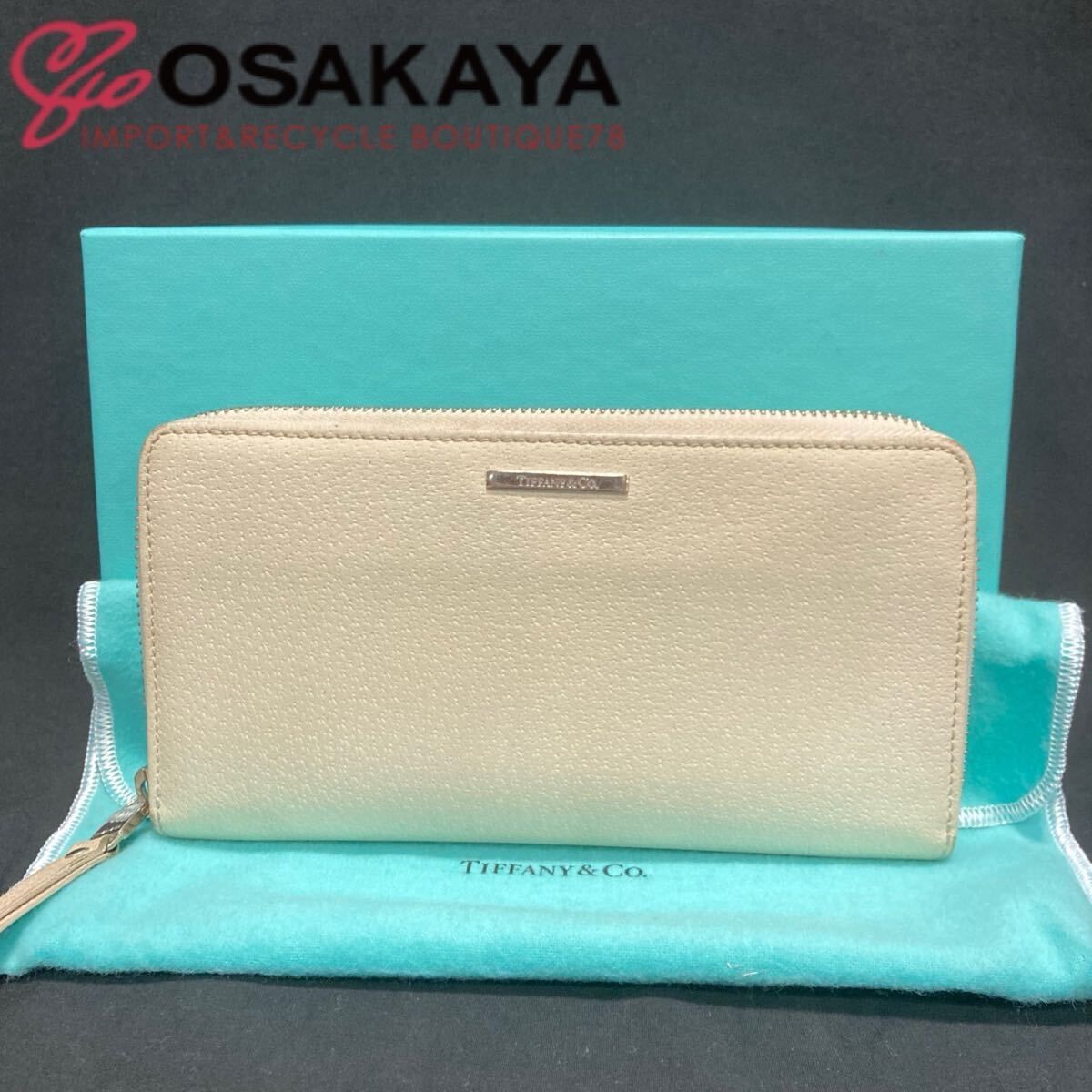 中古 Tiffany & Co. ティファニー 長財布 ラウンドファスナー ジッピー 