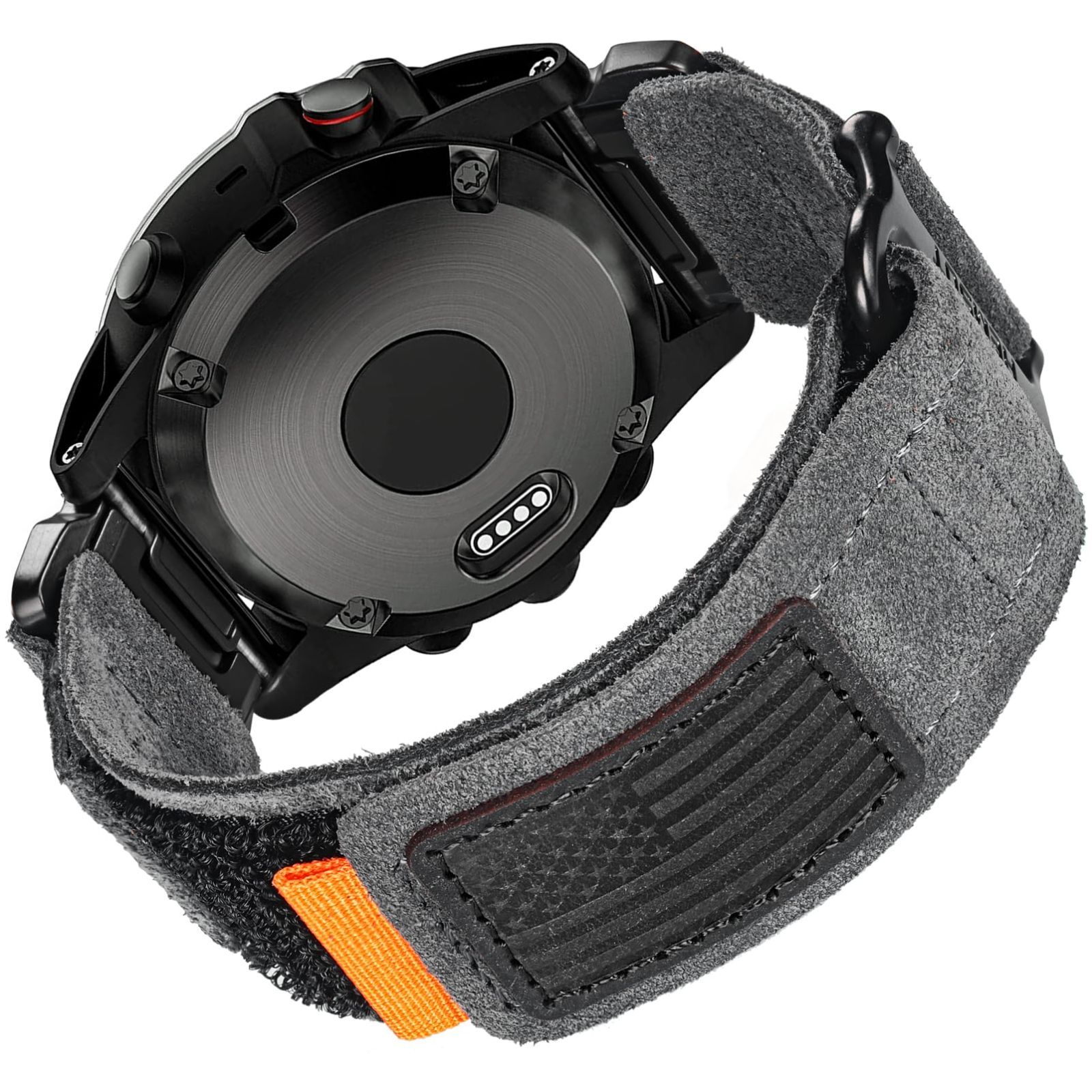 22MM / M(185mm-210mm)7.2-8.2インチ_Gray/2 Hemsut ガーミンウォッチレザースポーツバンド Garmin F?nix 7 / 7 Solar / 7 Sapphire Solar / 6 / 6 Pro / 6 Sapph