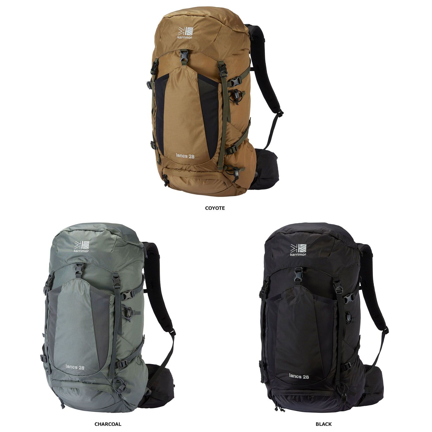 カリマー karrimor アウトドア ランクス lancs 28 メンズ レディース トレッキング ハイキング バックパック リュックサック 旅行 トラベル 登山 キャンプ リュック 通学 通勤 501172 1200 CHARCOAL