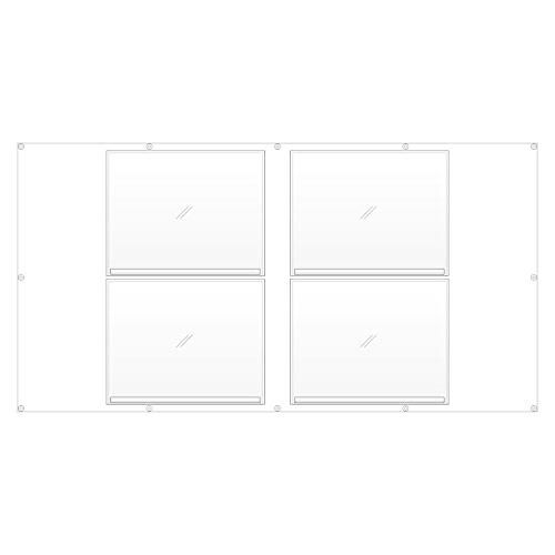 2営業日で発送 ユニット フェンスポケット400×500標識4枚用