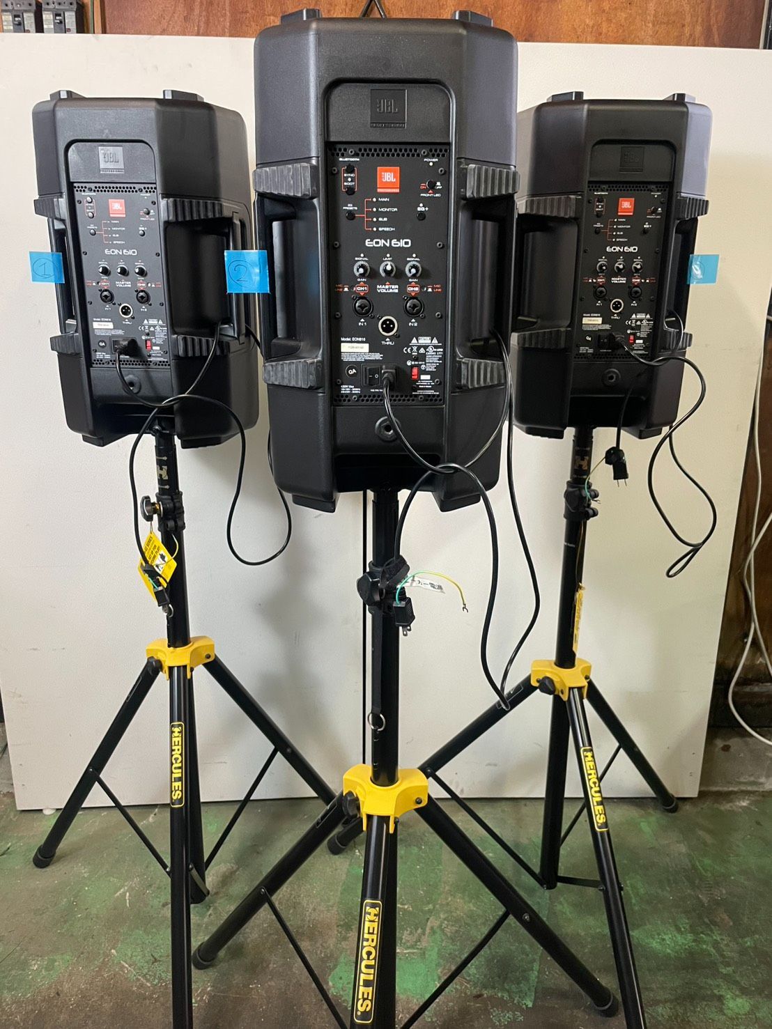 JBL EON610 パワードスピーカー 3台セット&スピーカースタンド3本付き 267