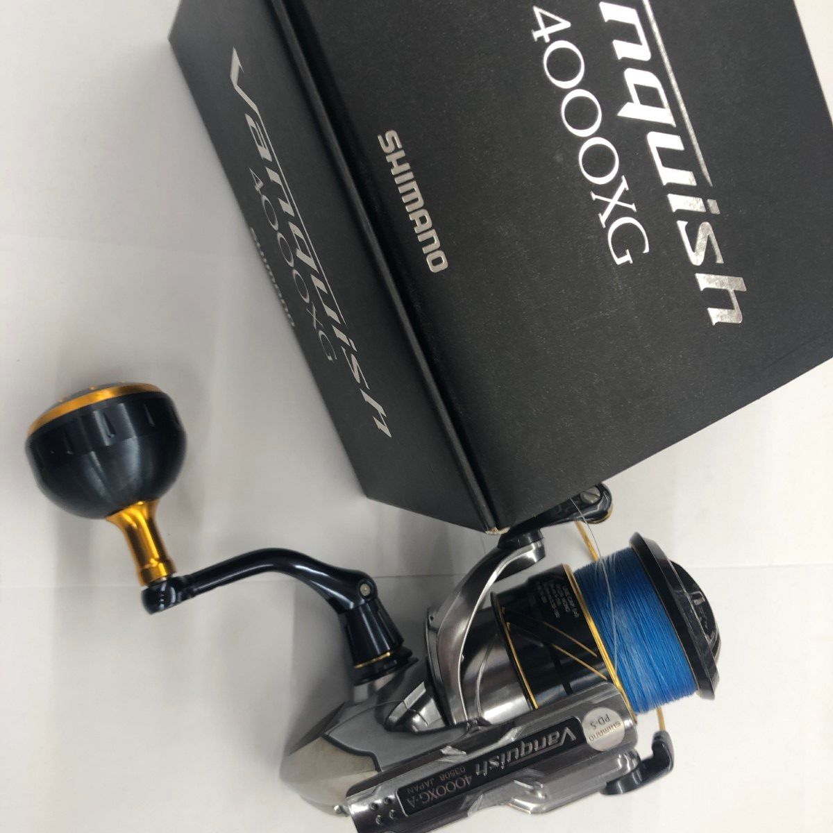 SHIMANO - σσ【中古】SHIMANO シマノ スピニングリール 16ヴァンキッシュ 4000XG キズ有 程度B 夢屋ハンドルノブ・GOMEXUSリールスタンド換装済 03508 やや傷や汚れあり アイテム 釣り用品 σσ【中古】SHIMANO シマノ スピニングリール 16ヴァンキッシュ