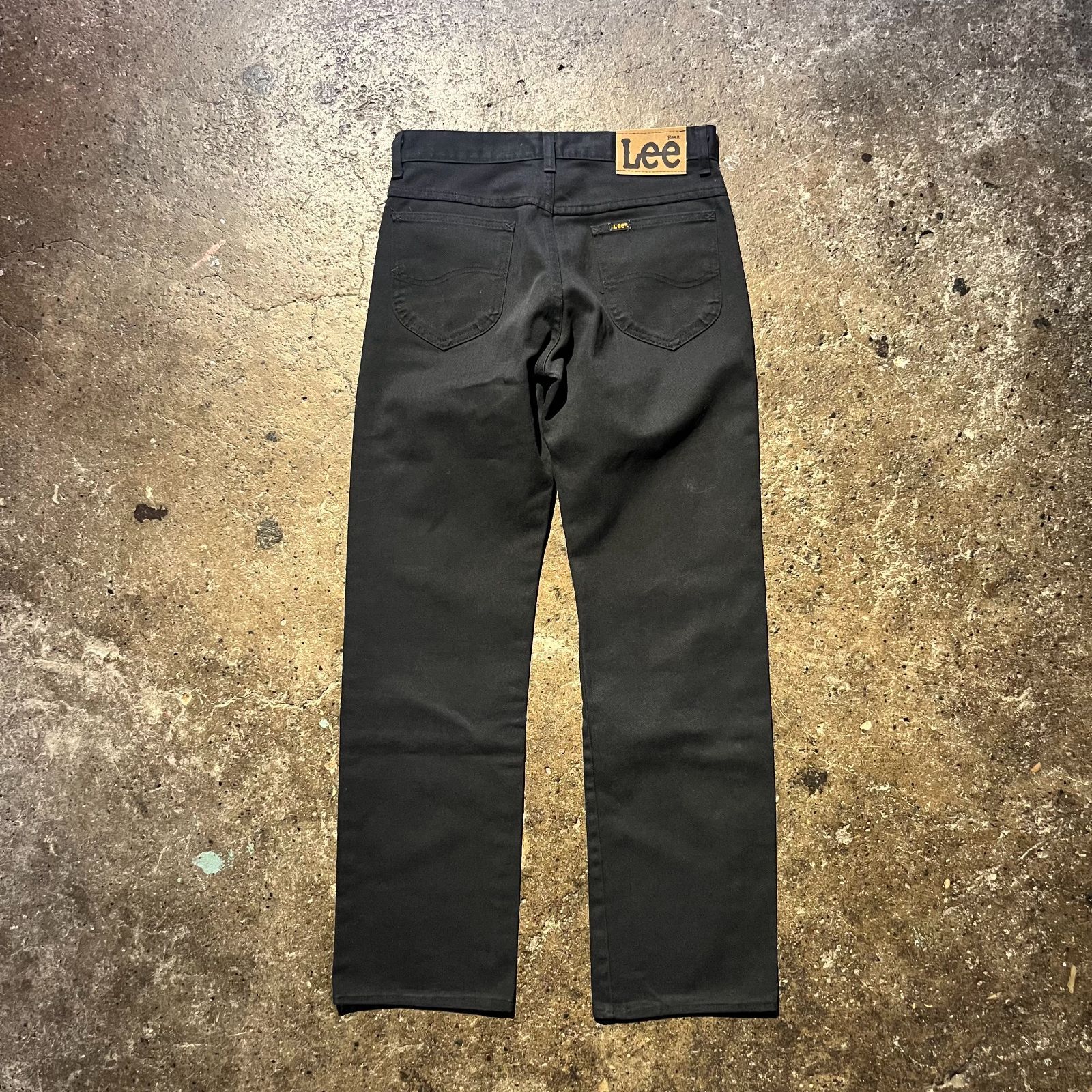 Lee 80s 200-1801 USA製 ツイルパンツ カツラギ ブラック W30 L36 リー