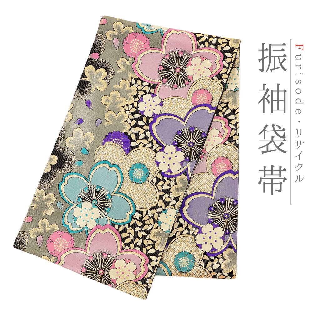正絹袋帯　振袖用　桜重ね柄　六通　逸品 楽天市場】≪15%OFF/セール≫廣部商事 振袖用 袋帯 金 ゴールド