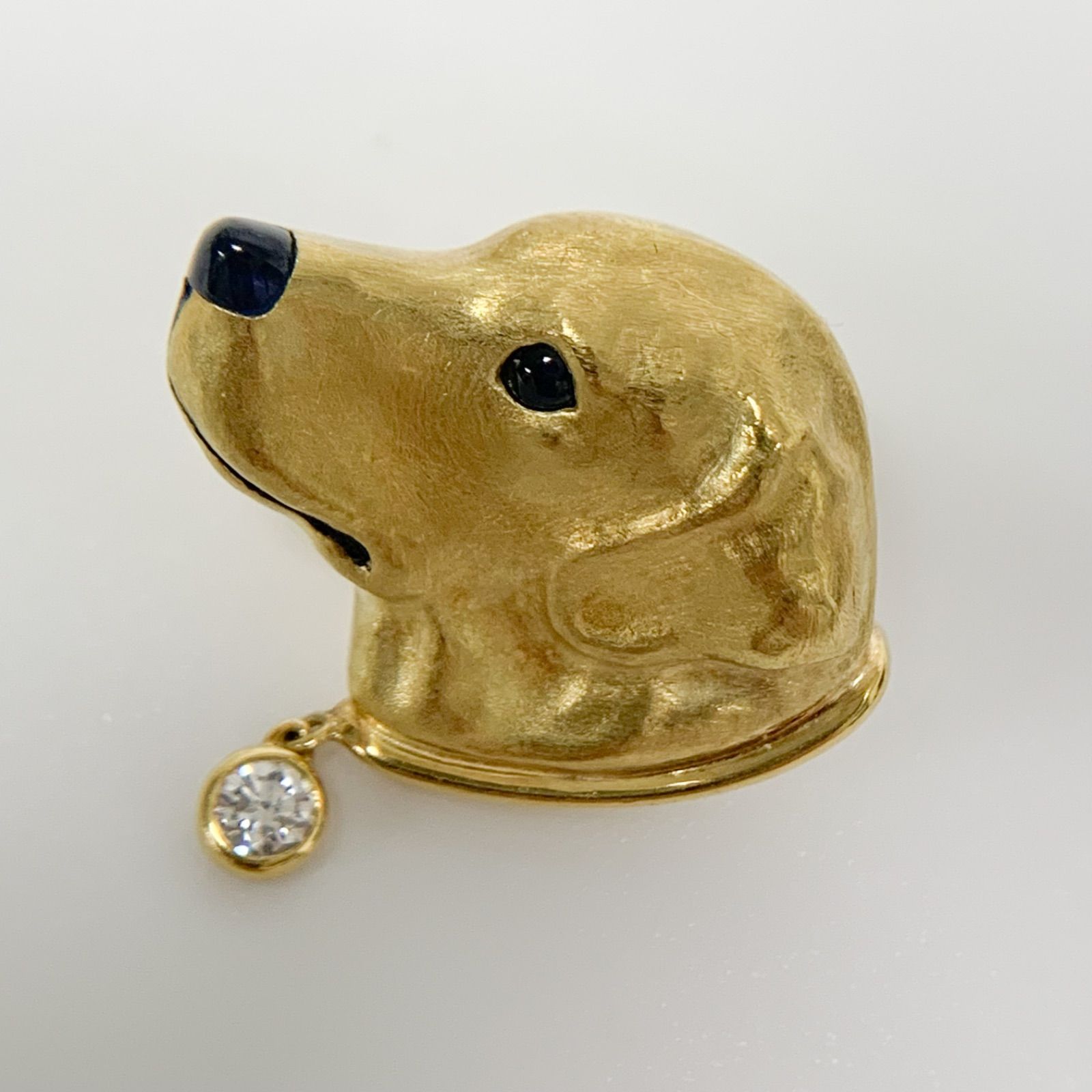 中古】Gimel ギメル オニキス サファイア0.28ct ダイヤ0.068ct