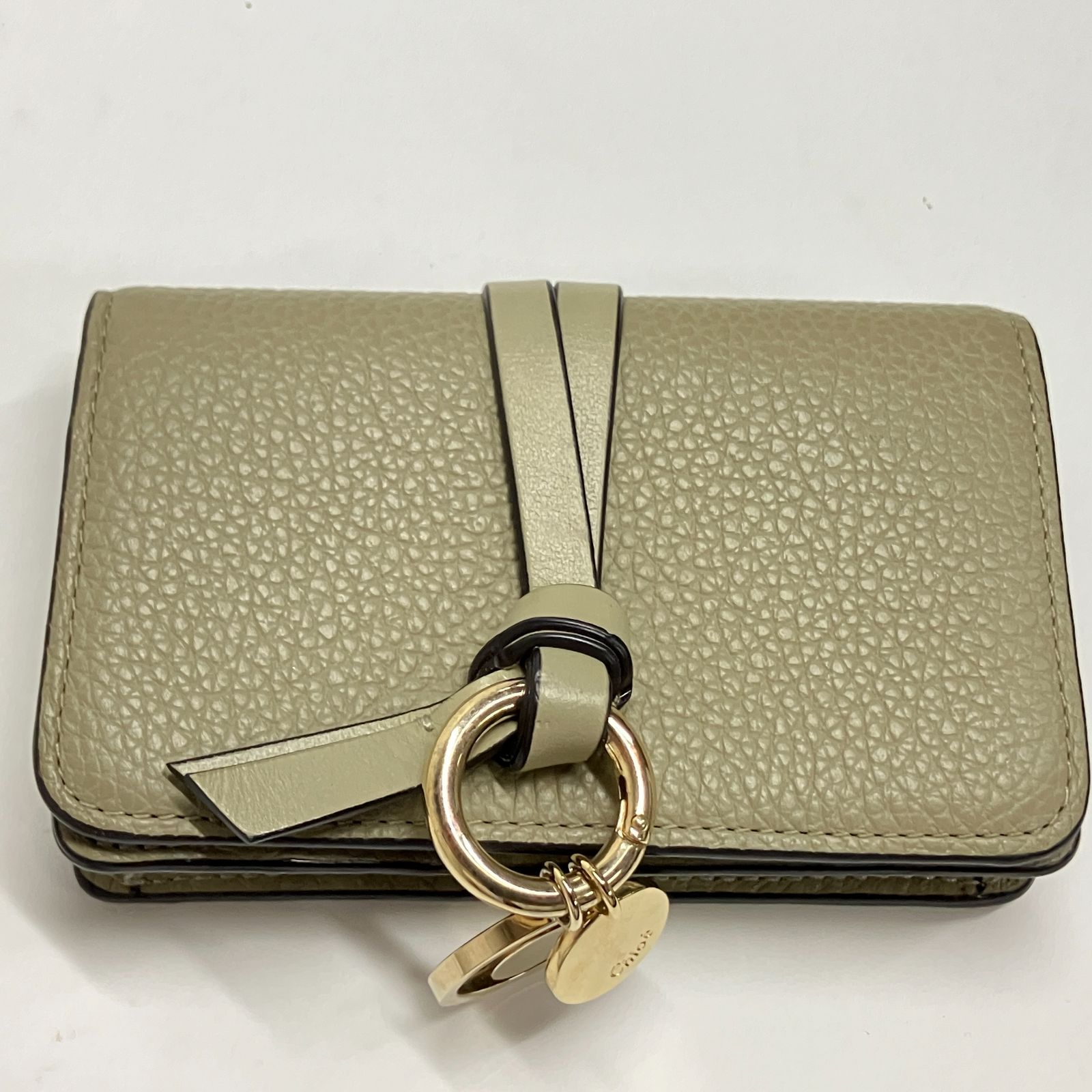 f001 C 美品 Chloe クロエ 名刺入れ カードケース アルファベット ミニ 