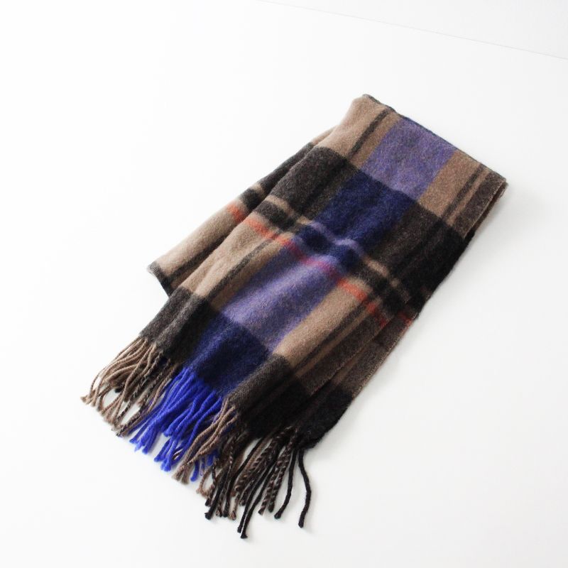 サマンサモスモス Samansa Mos2 SM2 美品 ウール100% チェックマフラー F/ベージュ 小物 フリンジ【2400013492195】 TRESOR メルカリ店 メルカリ