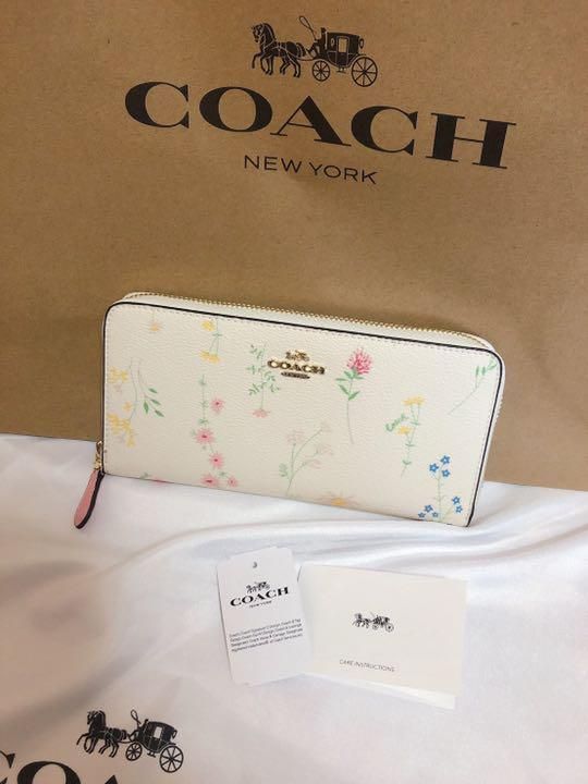 ✨COACH✨ワイルド フラワー プリント アコーディオン 長財布 COACH コーチ 花柄 財布 長財布 アコーディオン ウォレット
