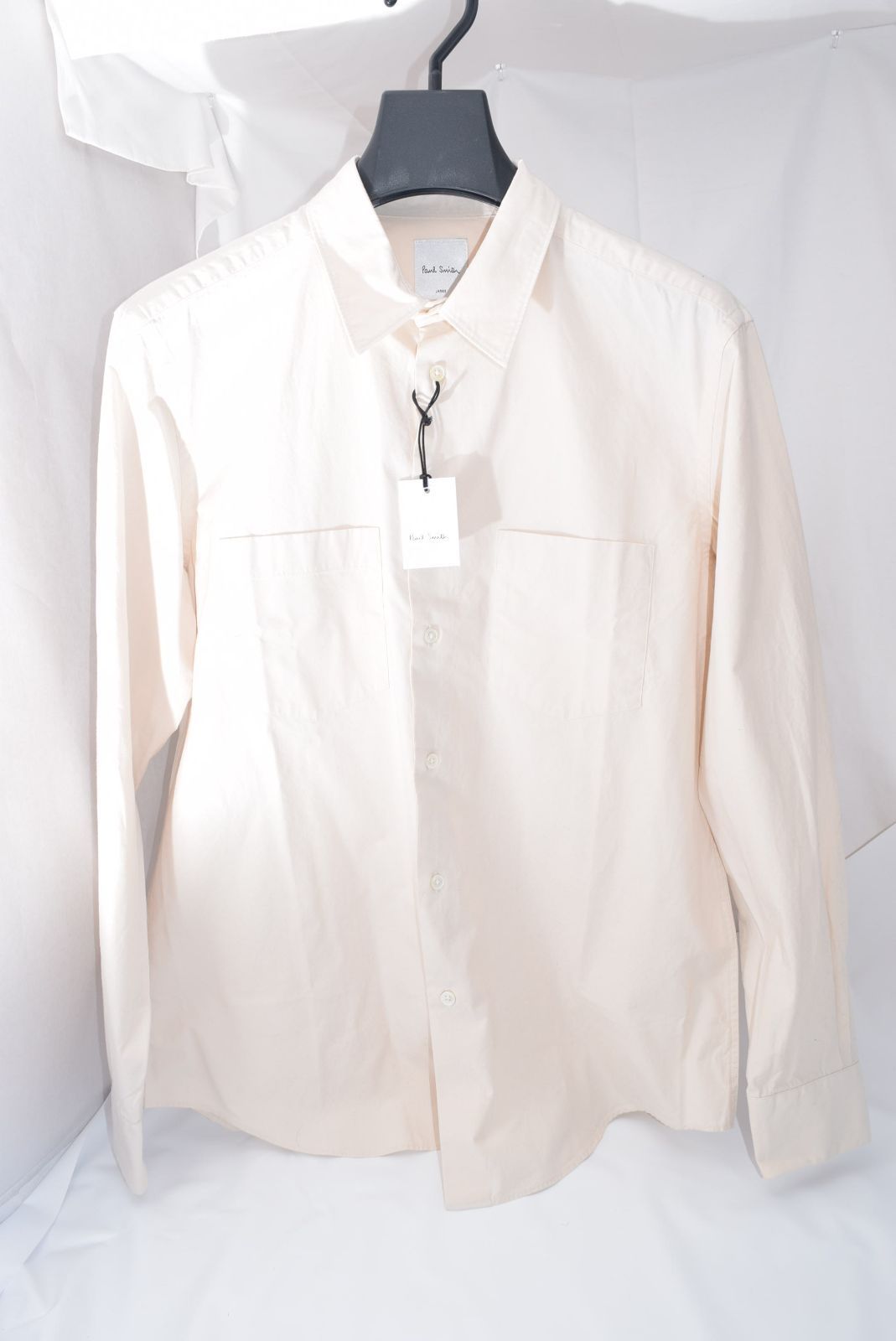 新品☆Paul Smith シャツ Rope ロゴ エンブロイダード ☆象牙☆L 