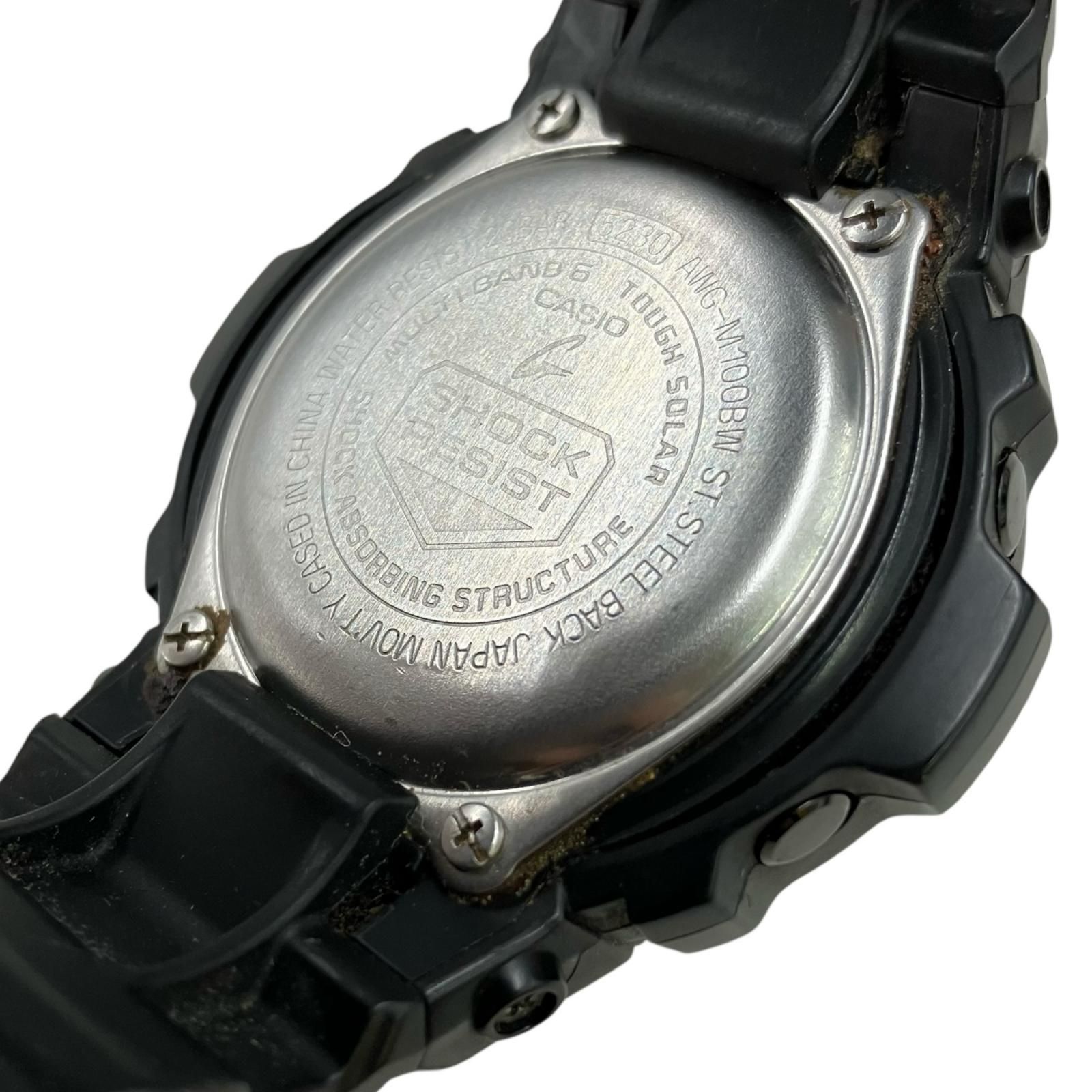 186000 現状品 G-SHOCK ジーショック 腕時計 ソーラー AWG-M100BW
