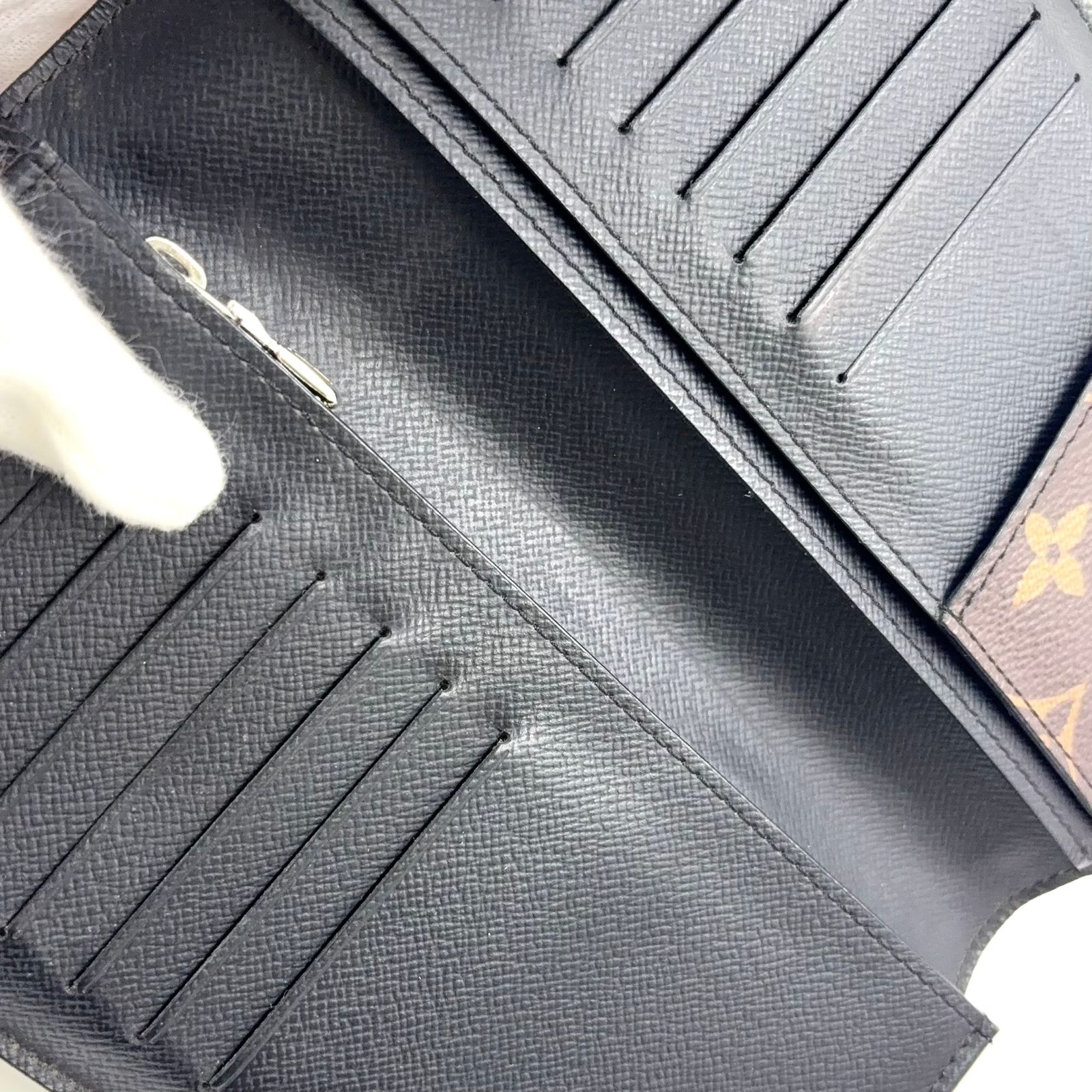 ルイヴィトン モノグラムマカサー ポルトフォイユ タノン　長財布　M93800 ルイヴィトンマカサー ポルトフォイユタノン 14145 ブラウン/黒