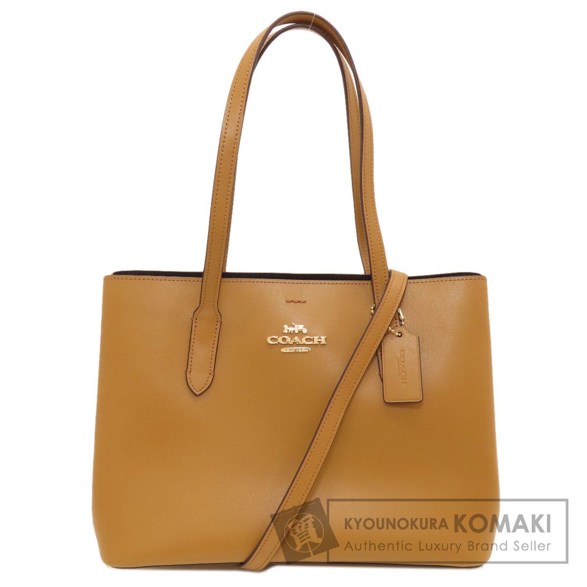 COACH コーチ F48733 ロゴ金具 2WAY トートバッグ レザー レディース 