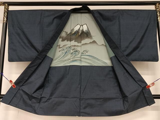 平和屋着物○男性 本場大島紬 アンサンブル 100亀甲 総詰 正絹 逸品  