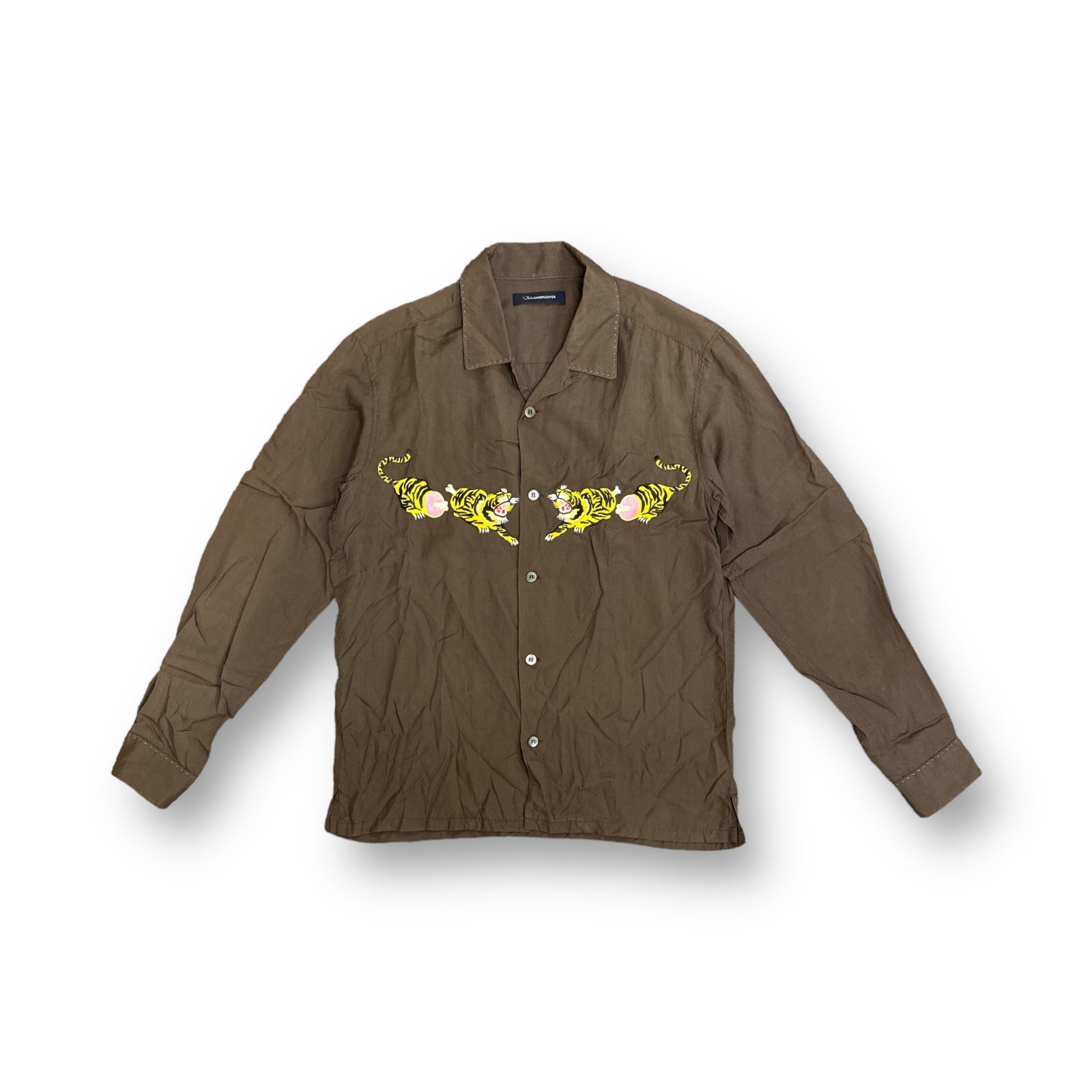 定価28600円 John UNDERCOVER テンセルタイガー刺繍シャツ オープン 