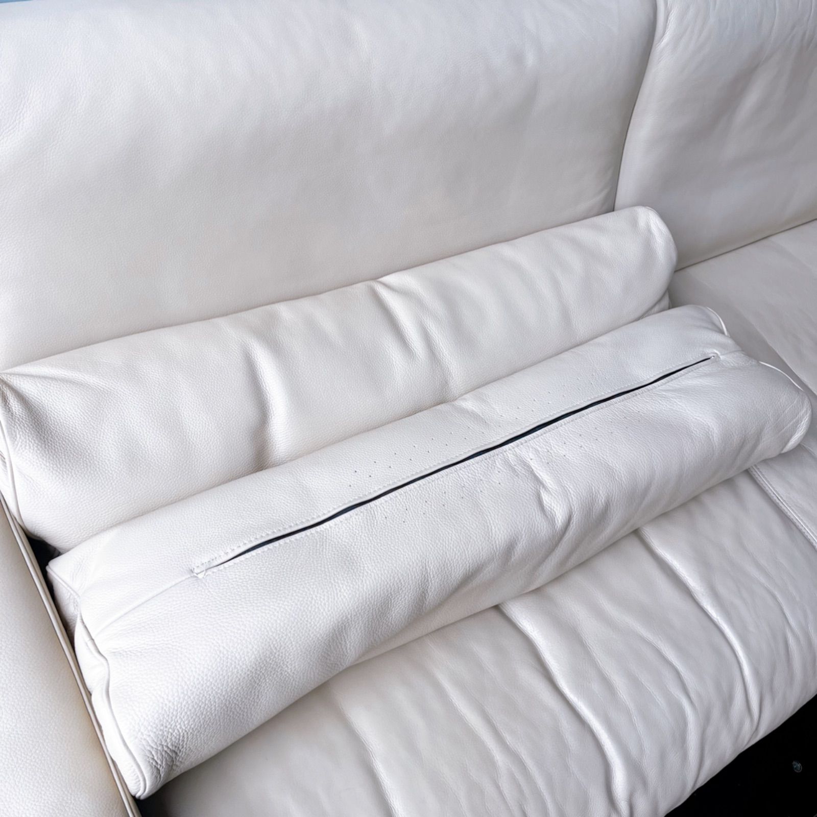 取付無料！ロルフベンツ 総本革 アイボリー クッション付き高級ソファ✨