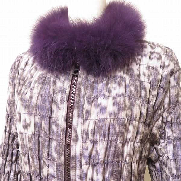 wnc イタリヤ 伊太利屋 ジャケット ブルゾン 9 紫系 フォックスファー