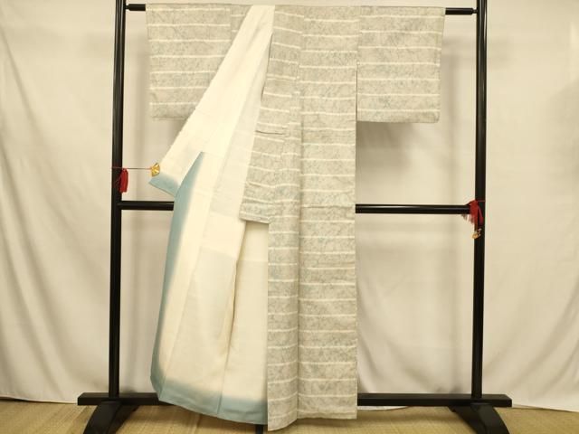 平和屋着物○本場大島紬 訪問着 横段文 正絹 逸品 DAAY5230ud 平和屋