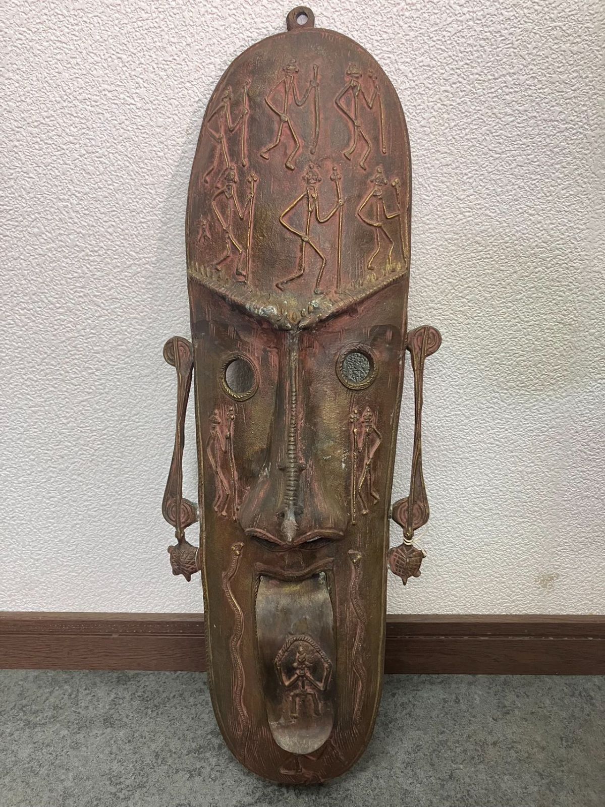 壁掛け Tribal mask 銅