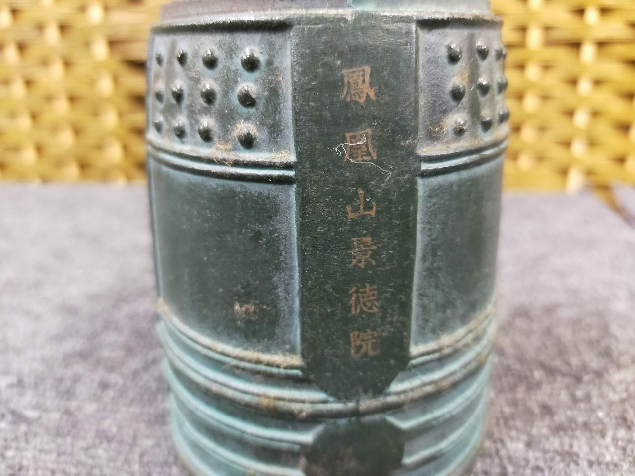 古美術　金属　風鎮　鐘の型 メルカリ