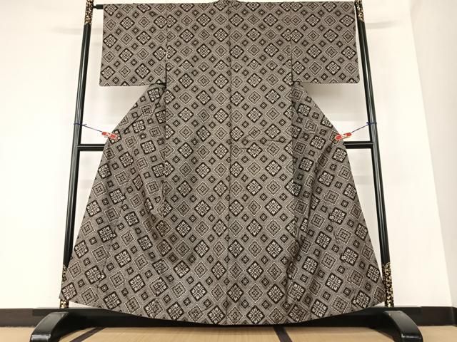 平和屋着物 本場大島紬 龍郷絣 正絹 AABA0259zg