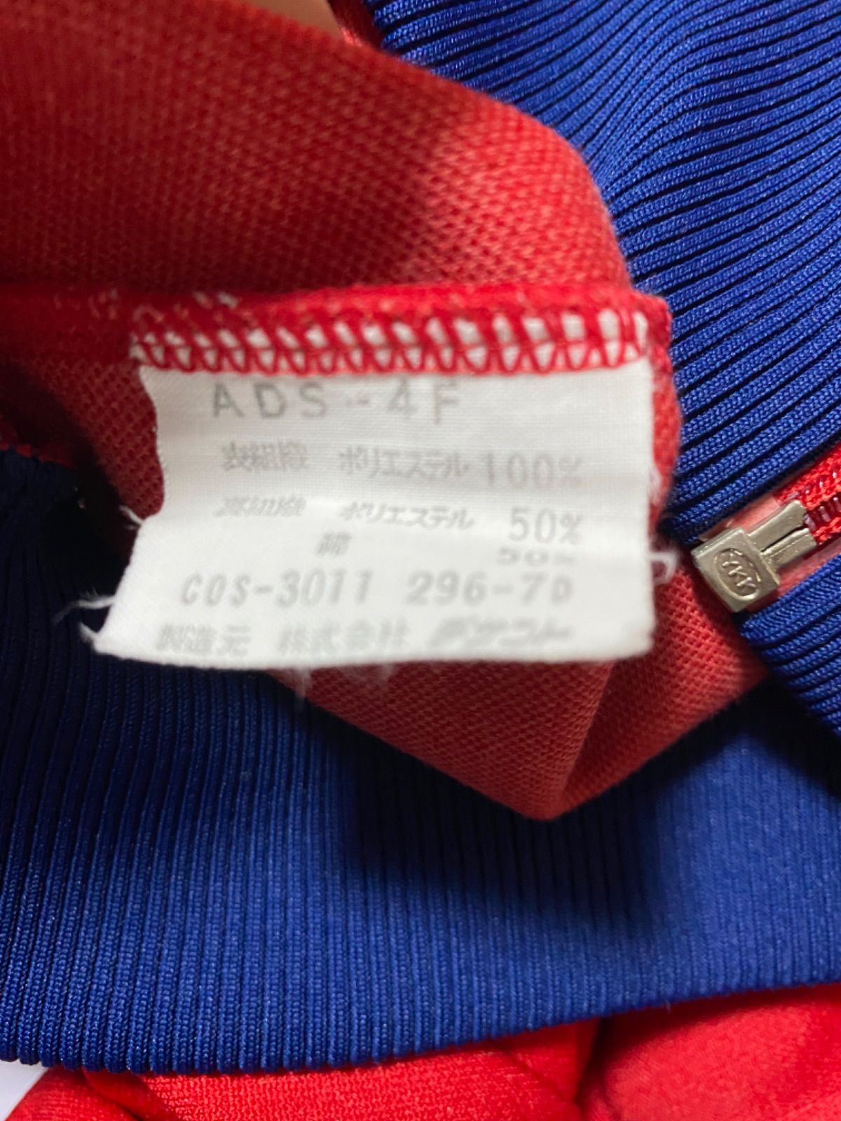 80s adidasアディダス 赤紺モデル ジャージ デサント 西ドイツ 5号 