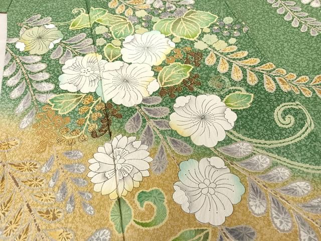 平和屋着物○豪華振袖・長襦袢セット（袷）辻が花 暈し染め 金彩 正絹