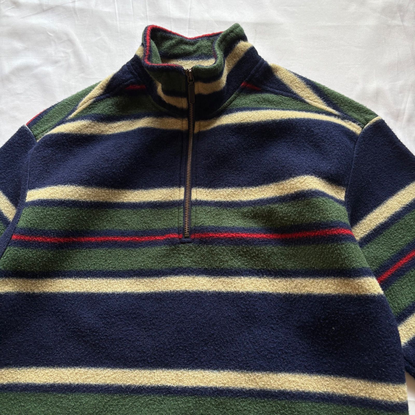 90s Eddie Bauer Border Pattern Halfzip Fleece エディバウアー 