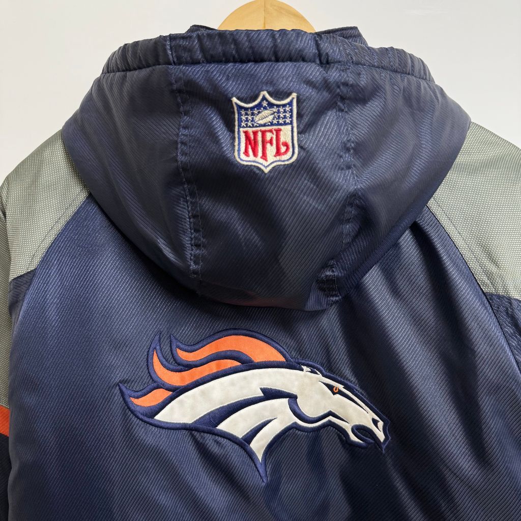 XL】NFL BRONCOS ブロンコス ハーフジップ チームロゴ スウェット