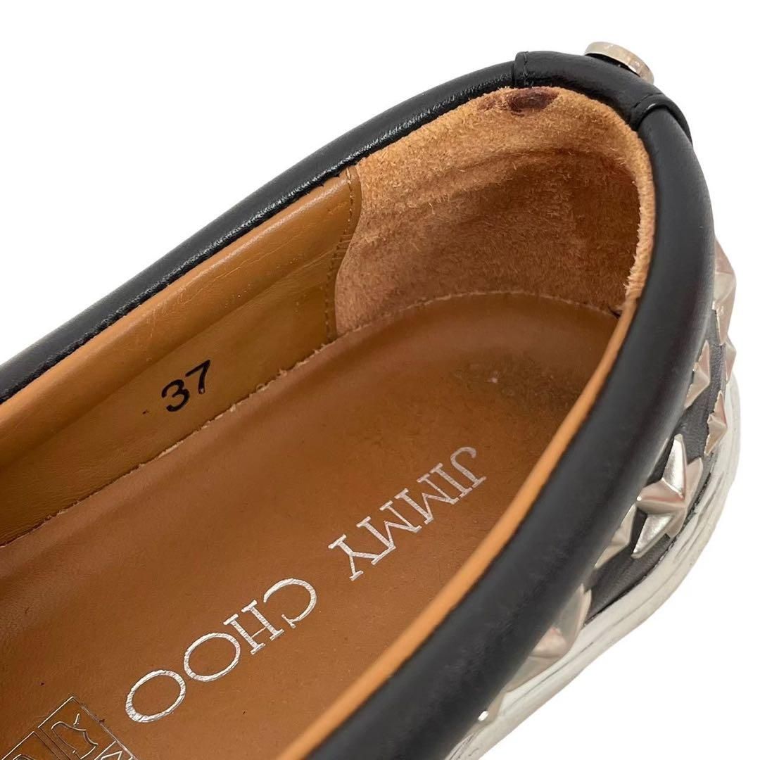 JIMMY CHOO ジミーチュウ スリッポン 黒 星 シルバー ソフト