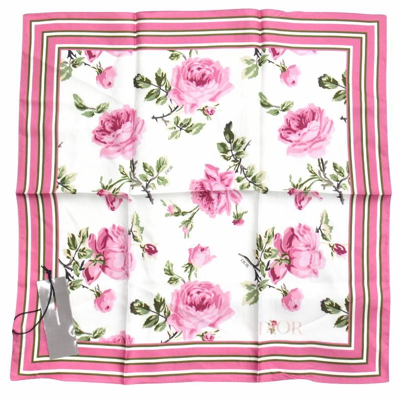 新品未使用 ディオール バンダナ 未使用 22aw ディオール DIOR ローズ
