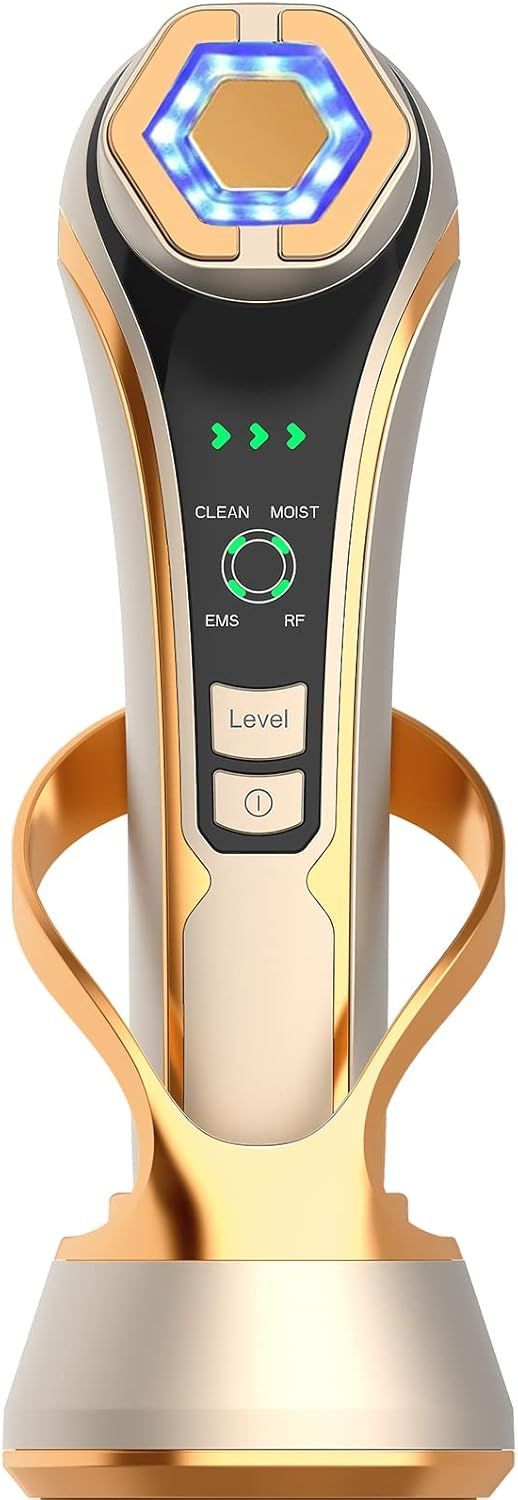 2025 革新版 】美顔器 RF美顔器 イオン導出 イオン導入 EMS 微電流 LED