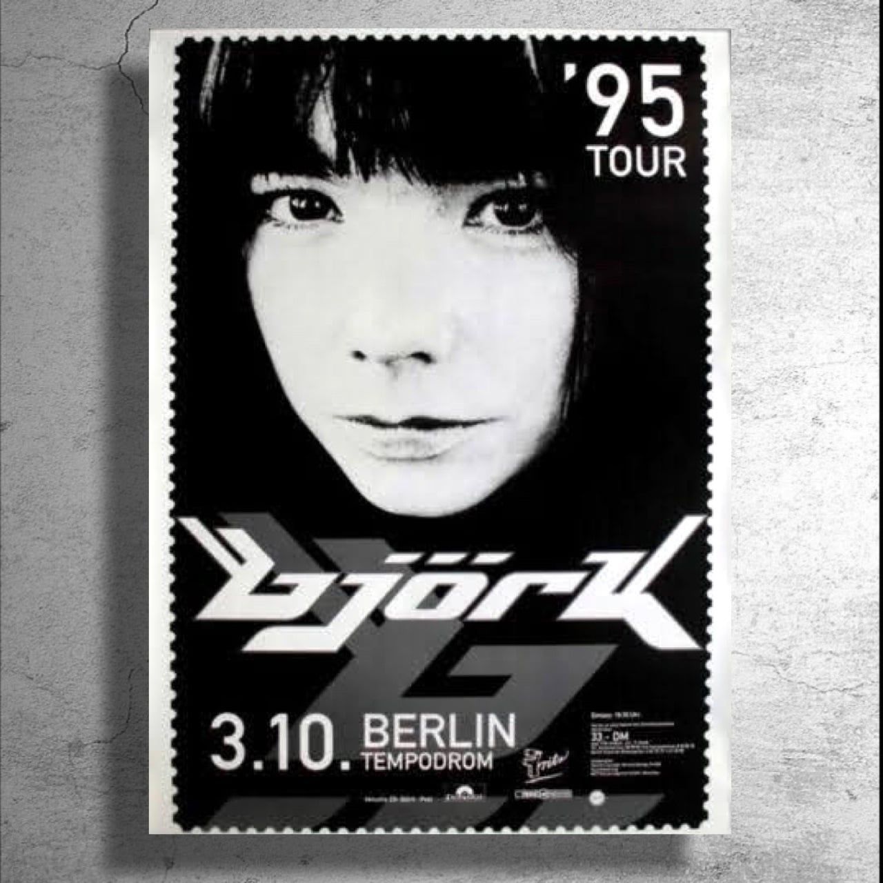 Bjork ビョーク 1995年 ベルリンツアー ポスター