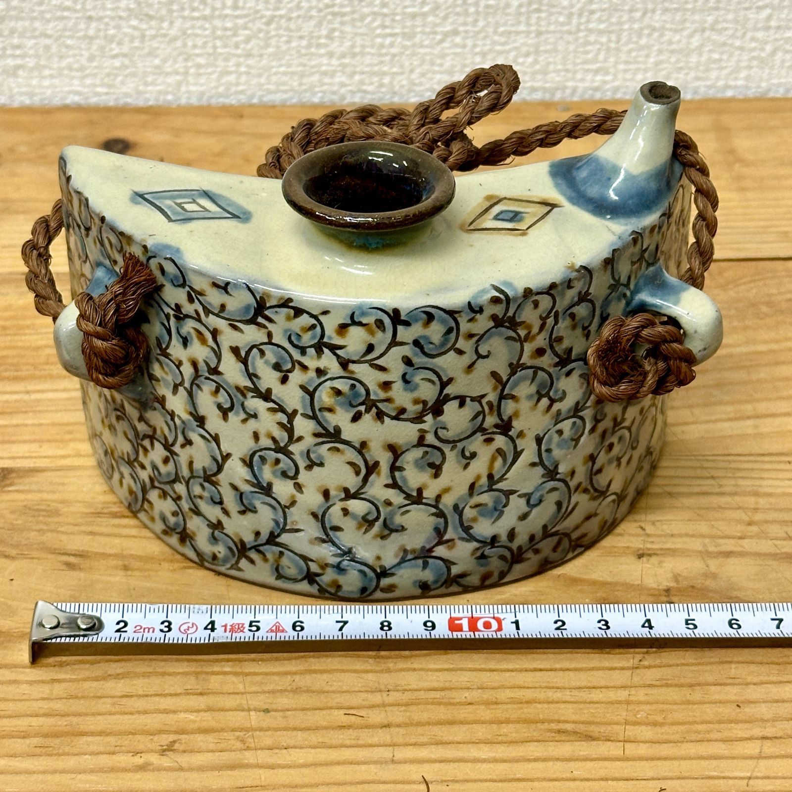 琉球 壺屋焼 徳利 抱瓶 酒器 沖縄 民藝 だちびん やちむん高11cm 抱瓶