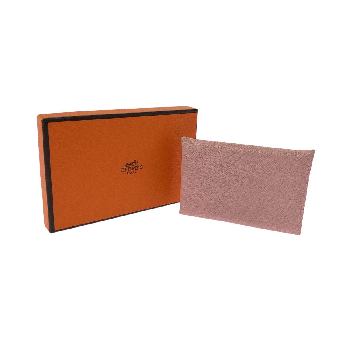 美品 HERMES エルメス カルヴィ ローズサクラ ピンク シルバー金具  