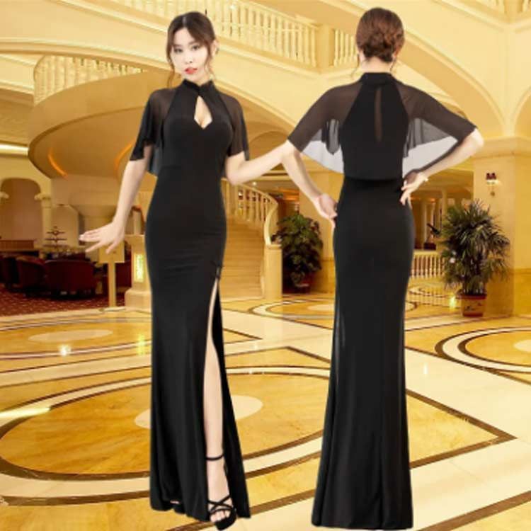 ロングドレス　ナイトドレス　キャバ 2色】キャバドレス セクシー ロングドレス ナイトクラブ ベア