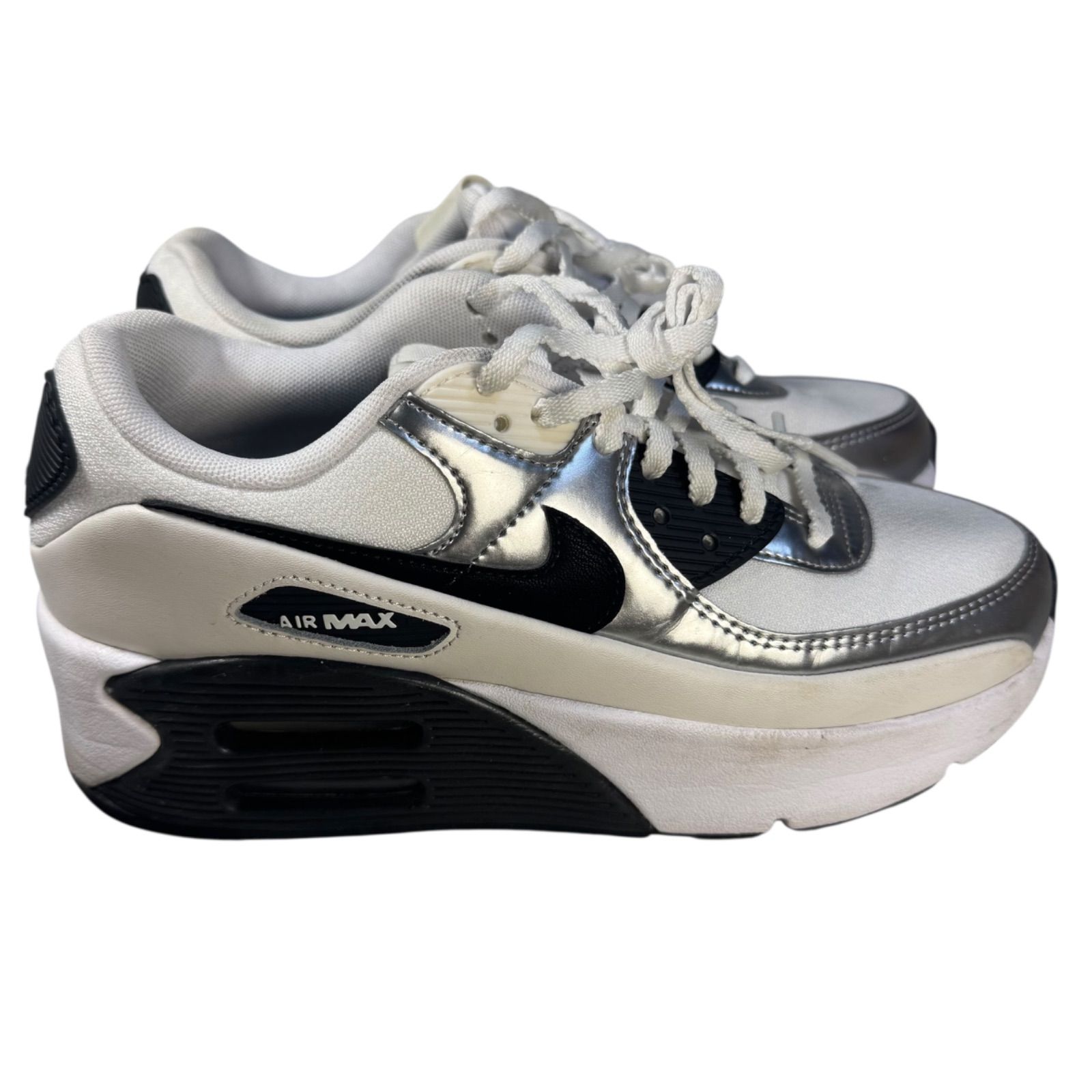 22.5】NIKE ナイキ エア マックス 90 LV8 厚底 新品 シルバー