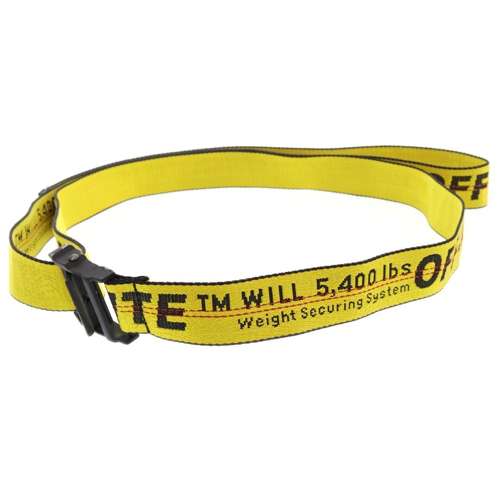 OFF-WHITE (オフホワイト) industrial belt インダストリアルベルト ロゴ刺繍ベルト イエロー