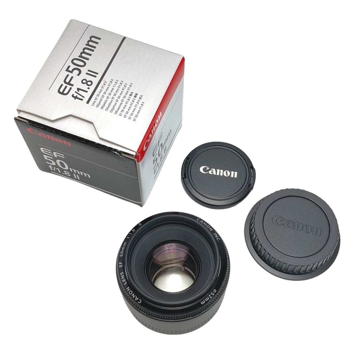CANON キャノン EF50mm F1.8 II 単焦点レンズ 箱付き - メルカリ