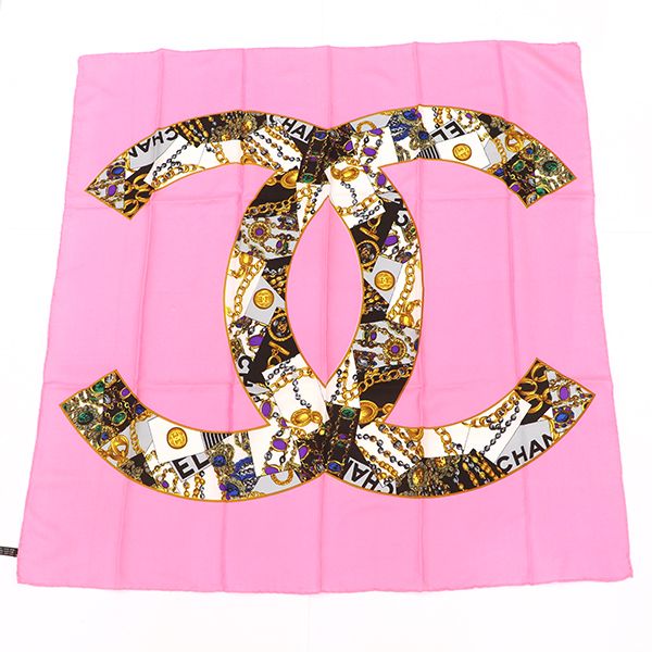 シャネル CHANEL ジュエリーモチーフ ココマーク スカーフ 100