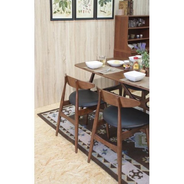 木製ダイニングチェア ブラウン ダイニングチェア 【ブラウン】 天然木(ラバーウッド) PVC ウレタン