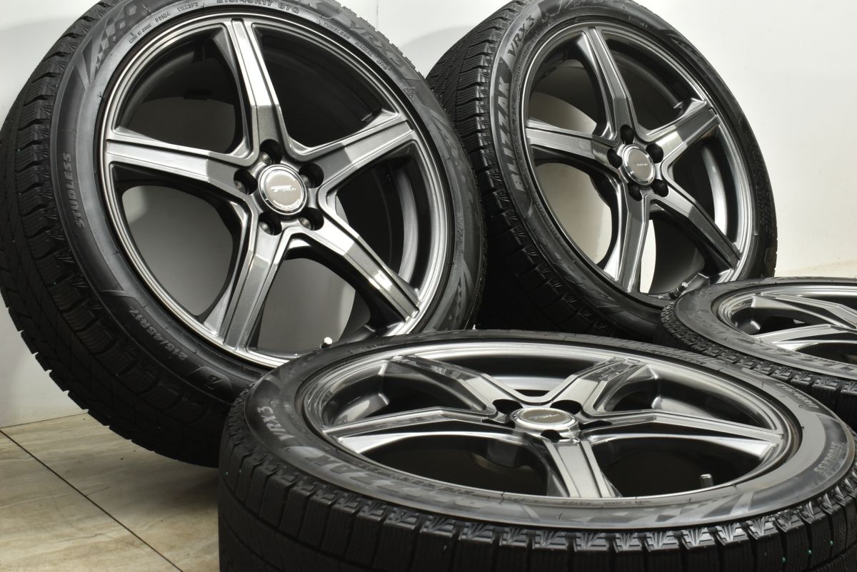 バリ溝 トップラン 17in 7J 53 PCD100 ブリヂストン ブリザック VRX3 215|45R17 プリウス カローラスポーツ ツーリング 86 BRZ