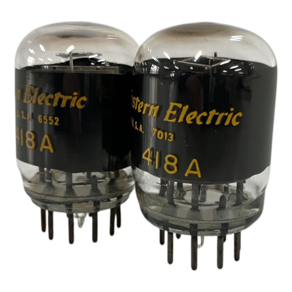 Western Electric 418A 真空管 ウエスタンエレクトリック 2本セット オーディオ 音響機器 ジャンク B10083062