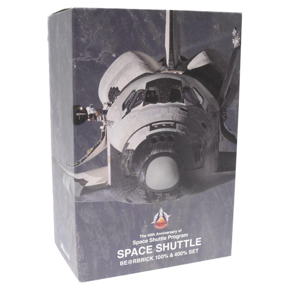 MEDICOM TOY メディコムトイ BE@RBRICK Since1981 Space Shuttle 40th ANNIVERSARY 1000% ベアブリック 40周年 スペースシャトル フィギュア 人形 グレー/ネイビー