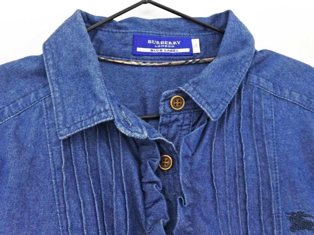 美品！バーバリーブルーレーベル 半袖チュニック サイズ36 BURBERRY BLUE LABEL バーバリーブルーレーベル レディース