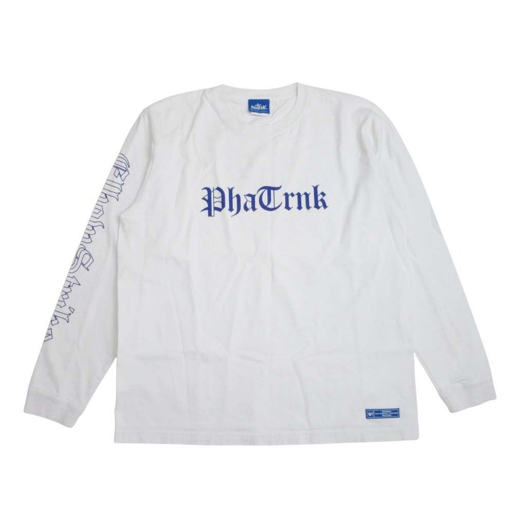 PHATRNK XL ホワイト 長袖カットソー PhaTrnk XL ホワイト長袖カットソー