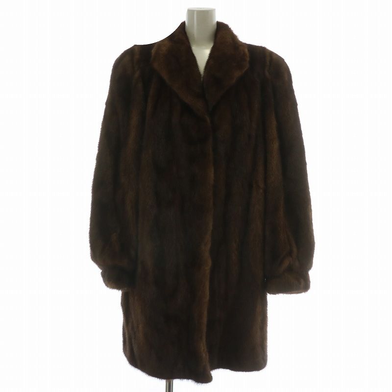 シェルテ CHERTE ファーコート アウター 毛皮 ミンク ミドル 肩パッド